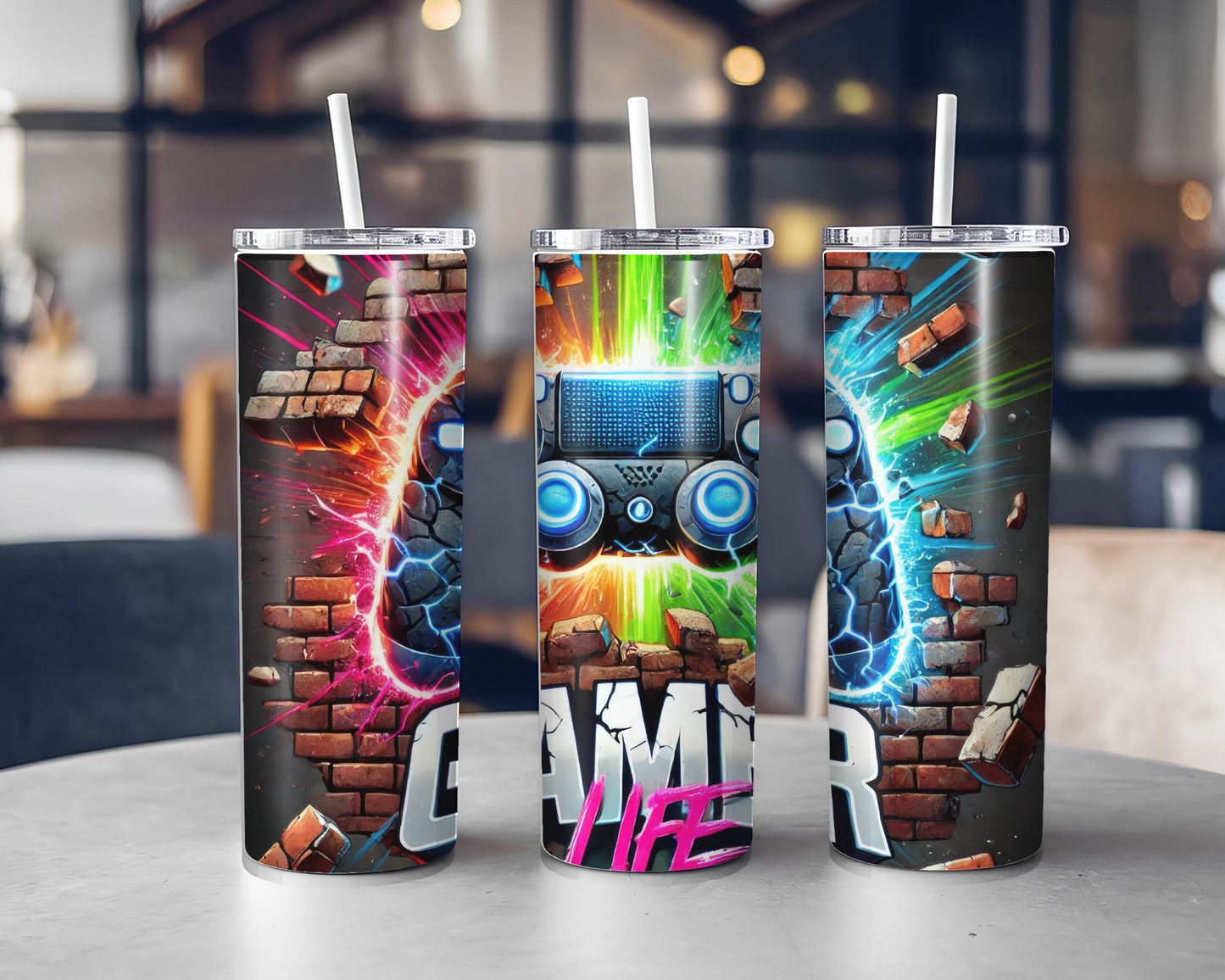 Neon Gaming Tumbler