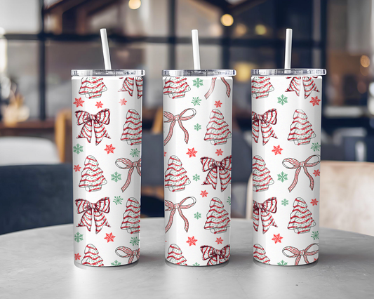 Christmas Bow and Tree Tumbler
