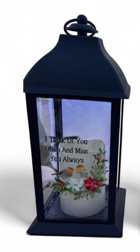 I think of you often and miss you always lantern