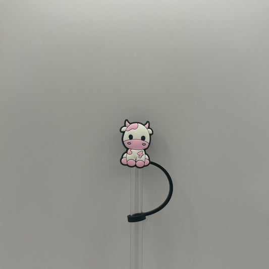 Pink Cow Straw Topper