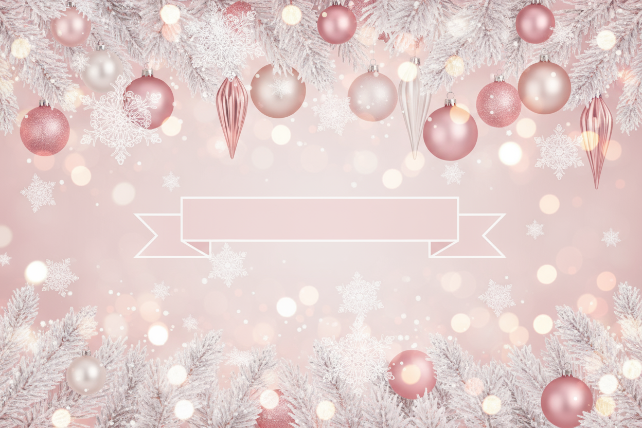 pink background, christmas 